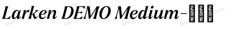 Larken DEMO Medium字体转换